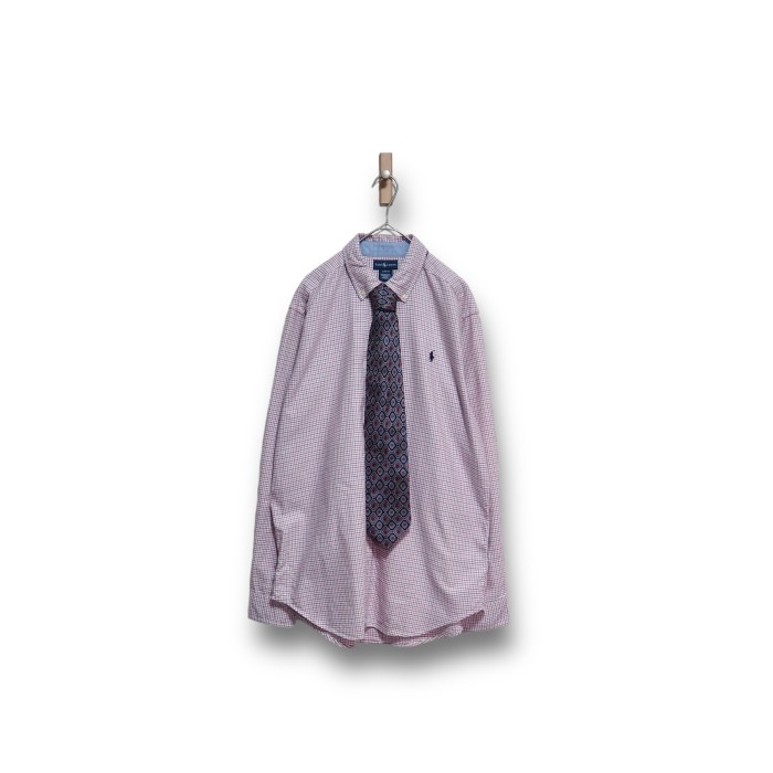 【RALPH LAUREN】長袖デザインシャツ＋ネクタイ | Vintage.City 古着屋、古着コーデ情報を発信