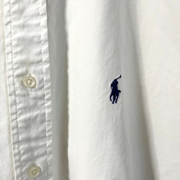 90s 古着 ラルフローレン 半袖BDシャツ 白シャツ 刺繍ロゴ XL | Vintage.City 古着屋、古着コーデ情報を発信