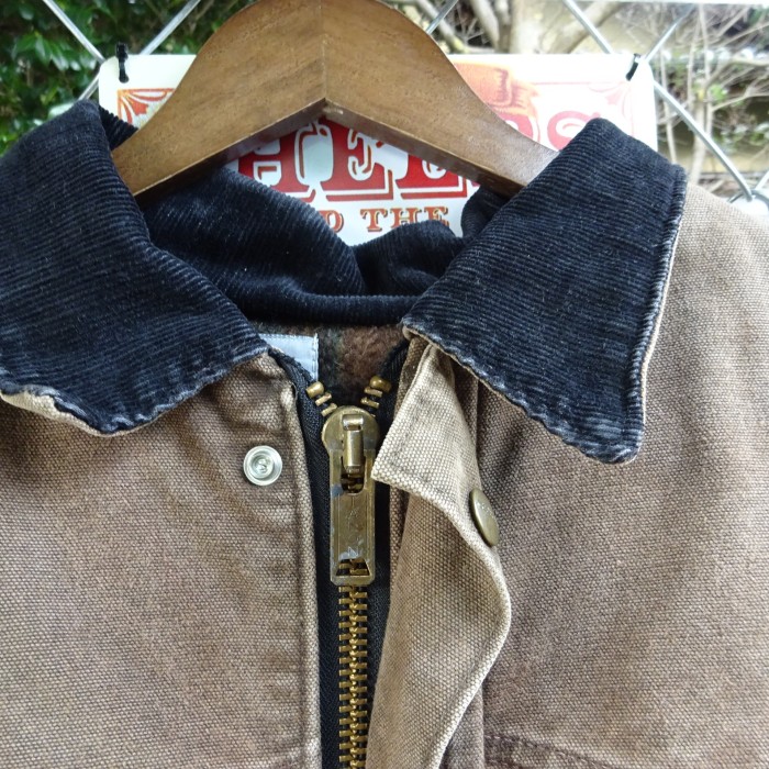 カーハート ブルゾン ブラウン フルジップ ボタン ポケット オーバーサイズ 襟 9971 | Vintage.City 古着屋、古着コーデ情報を発信