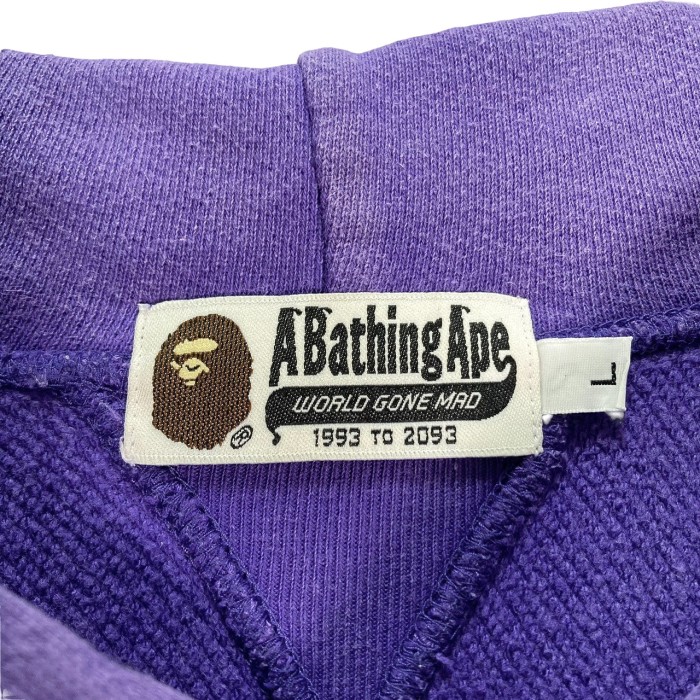 90-00s A Bathing Ape L/S purple sweat pullover hoodie | Vintage.City 빈티지숍, 빈티지 코디 정보