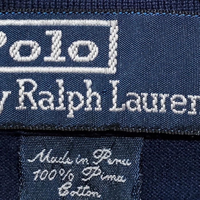 ralph laurenラルフローレン紺色半袖ポロシャツ ボーダー古着 刺繍ロゴ | Vintage.City 古着屋、古着コーデ情報を発信