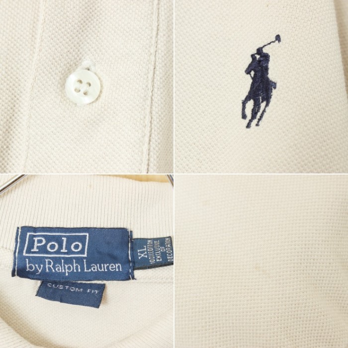 USA Polo RALPH LAUREN ポロ ラルフローレン 長袖 ポロシャツ ベージュ メンズXL アメリカ古着 | Vintage.City 빈티지숍, 빈티지 코디 정보