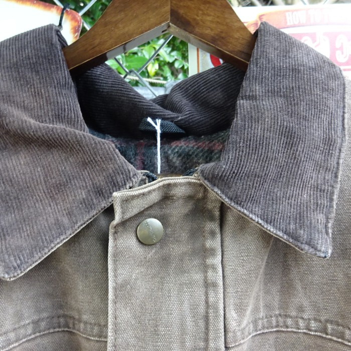 カーハート ジャケット ブラウン フルジップ ボタンフライ オーバーサイズ 茶 9964 | Vintage.City 古着屋、古着コーデ情報を発信