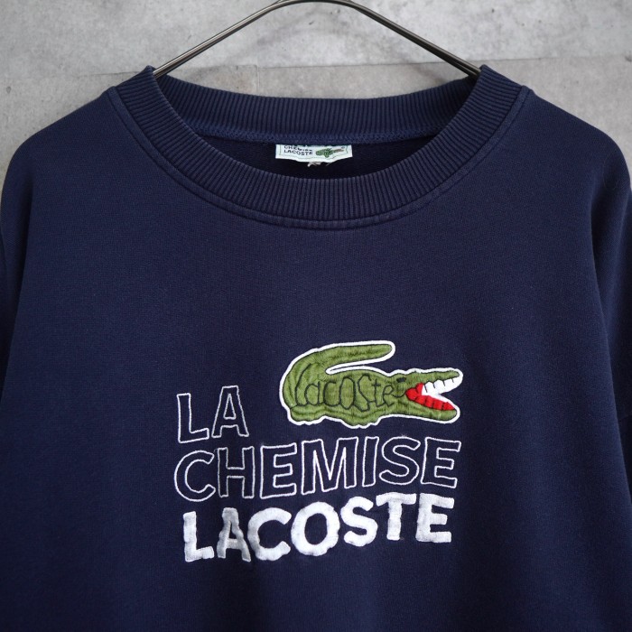 CHEMISE LACOSTE / シュミーズラコステ スウェット / トレーナー 1980年代製 / ロゴ刺繍 Mサイズ相当 | Vintage.City 빈티지숍, 빈티지 코디 정보