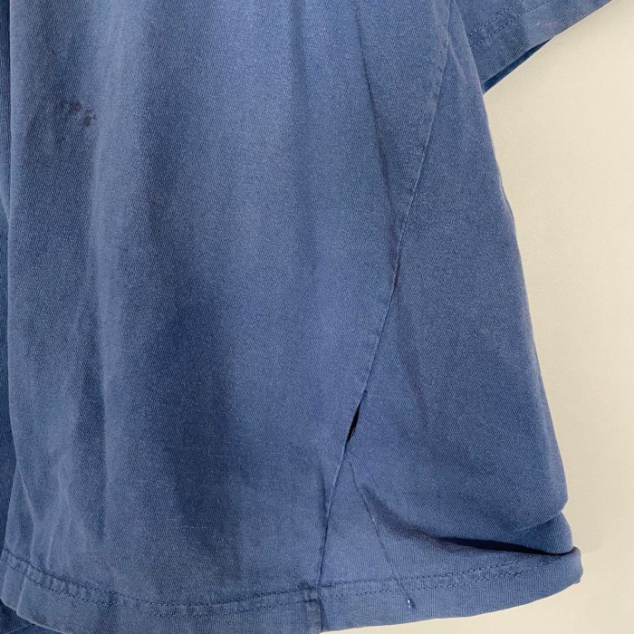 Carhartt pocket T-shirt size L 配送C カーハート　ポケットTシャツ　くすみブルー　ダメージ | Vintage.City 古着屋、古着コーデ情報を発信