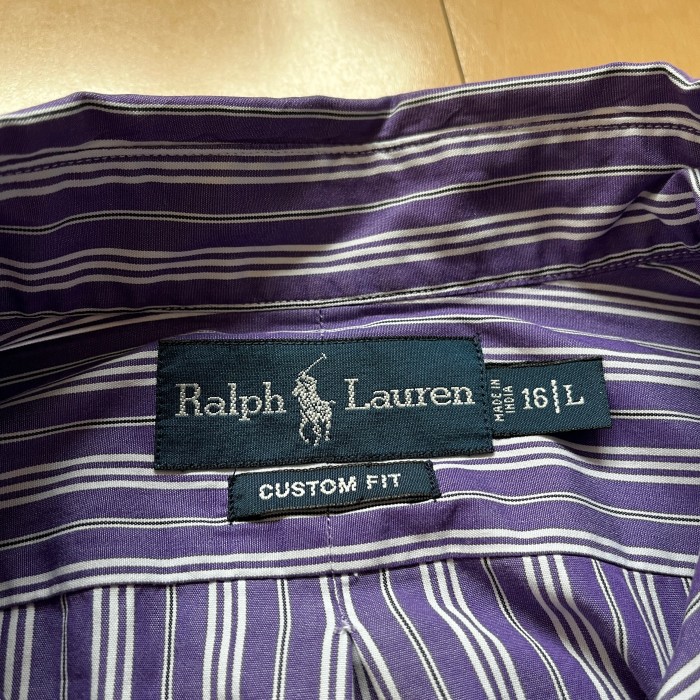90s Ralph Lauren CUSTOM FIT Stripe Shirt 【PURPLE】 | Vintage.City 빈티지숍, 빈티지 코디 정보