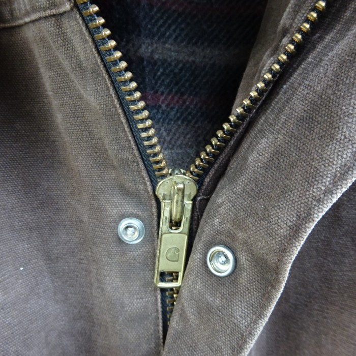 カーハート ジャケット ブラウン フルジップ ボタンフライ オーバーサイズ 茶 9964 | Vintage.City 古着屋、古着コーデ情報を発信