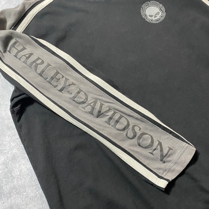 【3XLサイズ】ハーレーダビッドソン　スカルロゴ　バックプリント　Tシャツ　ロンT | Vintage.City 古着屋、古着コーデ情報を発信