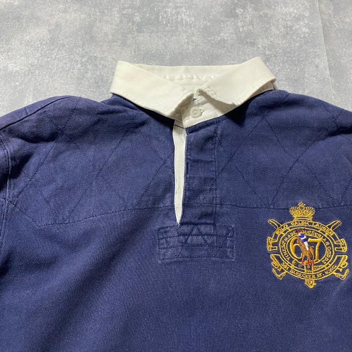 90's　ポロラルフローレン　刺繍ロゴ　ネイビー　ラガーシャツ | Vintage.City 빈티지숍, 빈티지 코디 정보