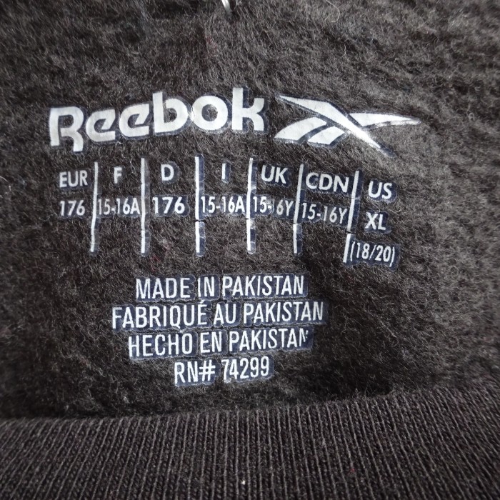 リーボック スウェット ブラック XL 刺繡ロゴ 裏起毛 シンプル レッド 9974 | Vintage.City 古着屋、古着コーデ情報を発信