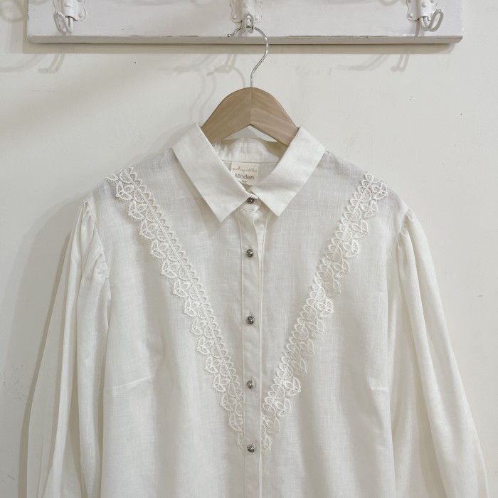 used euro lace blouse | Vintage.City 古着屋、古着コーデ情報を発信