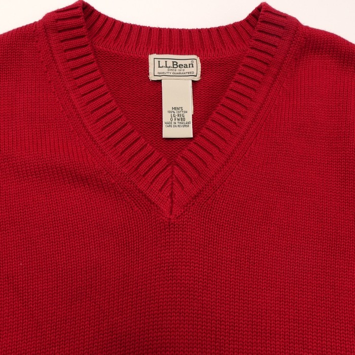 L.L.BEAN /エルエルビーン 00's V-Neck Cotton Knit Vest | Vintage.City 빈티지숍, 빈티지 코디 정보
