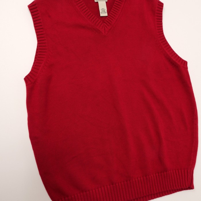 L.L.BEAN /エルエルビーン 00's V-Neck Cotton Knit Vest | Vintage.City 古着屋、古着コーデ情報を発信