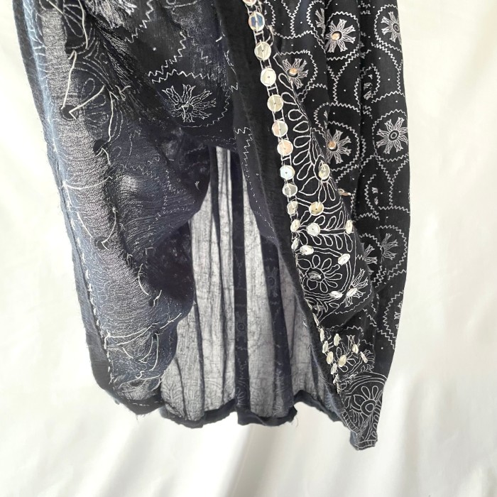 vintage スパンコール刺繍インドレーヨンスカート | Vintage.City 古着屋、古着コーデ情報を発信
