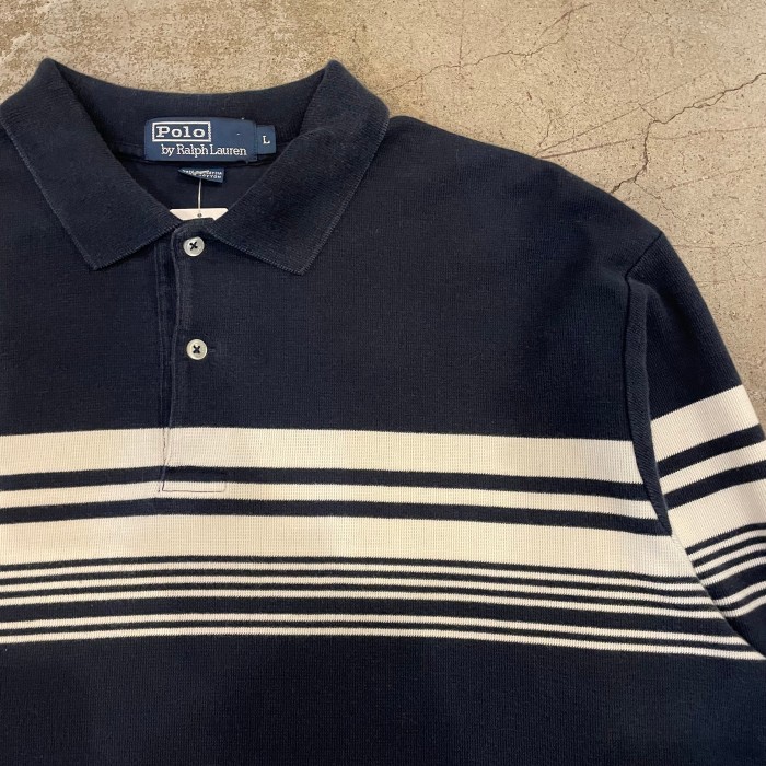 Polo Ralph Lauren border design long sleeve polo shirt | Vintage.City 빈티지숍, 빈티지 코디 정보