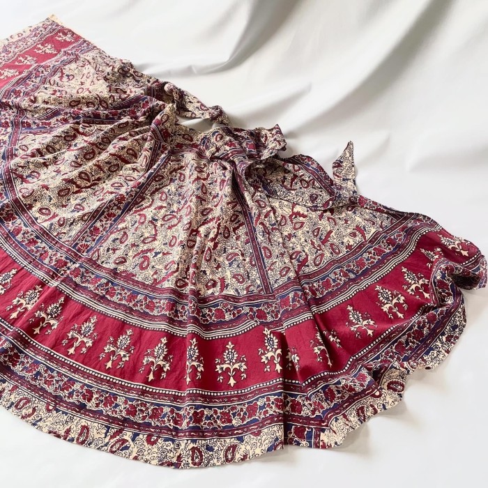 6-70s vintage パキスタンコットンラップスカート | Vintage.City 빈티지숍, 빈티지 코디 정보