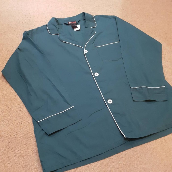 90s Hanes open coller pajama shirt | Vintage.City 빈티지숍, 빈티지 코디 정보