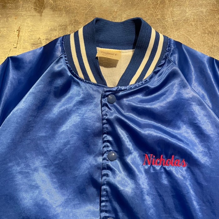 90s AUBURN sportswear ナイロンスタジャン　アメリカ製　ブルー　ラグラン　C436 | Vintage.City 古着屋、古着コーデ情報を発信