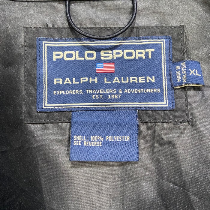 90s POLOSPORT ラルフローレン　ワンポイントロゴジャケット　黒　XL | Vintage.City 빈티지숍, 빈티지 코디 정보