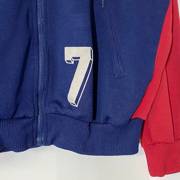 90s adidas 企業ロゴ 7番 フロッキープリント トラックジャケット  赤 紺 白 M | Vintage.City 빈티지숍, 빈티지 코디 정보