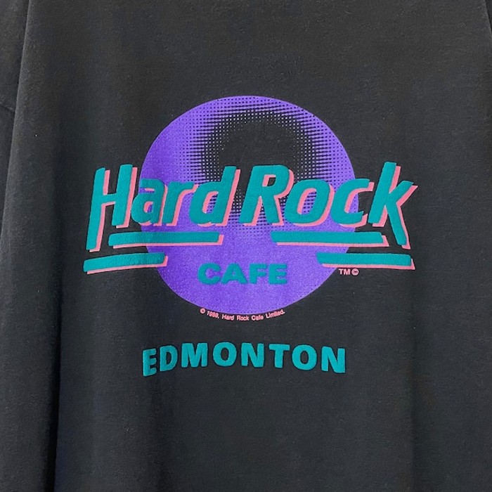 80s USA製 Hard Rock 発砲プリント サークルデザイン 黒 Tシャツ L | Vintage.City 古着屋、古着コーデ情報を発信