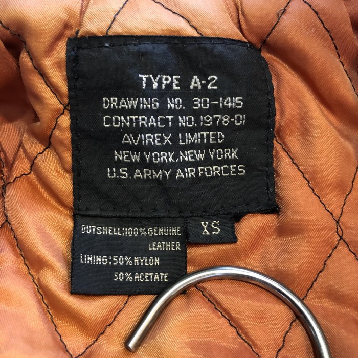 90s AVIREX USA アビレックス A-2 フライトジャケット レザー ブラウン | Vintage.City 古着屋、古着コーデ情報を発信