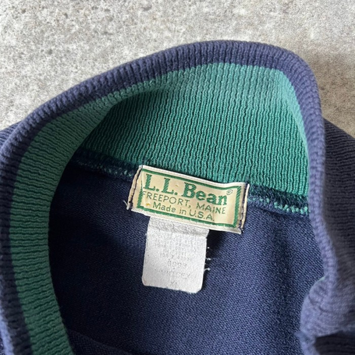 80s USA製 LLBean モックネック ボーダー 長袖 Tシャツ XL / 80年代 アメリカ製 ビンテージ エルエルビーン ラガー ロンT | Vintage.City 古着屋、古着コーデ情報を発信