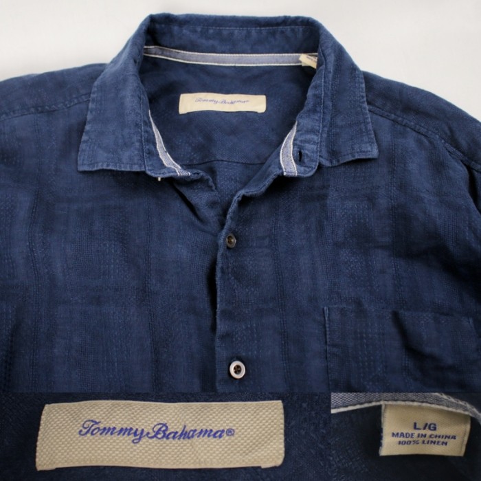 トミーバハマ　Tommy Bahama NAVY リネン　シャツ [9018970] | Vintage.City Vintage Shops, Vintage Fashion Trends