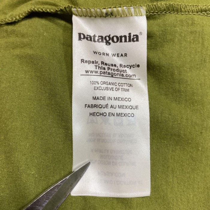 Patagonia backprint T-shirt size M 配送A パタゴニア　バックプリントTシャツ　メキシコ製　抹茶グリーン | Vintage.City 빈티지숍, 빈티지 코디 정보