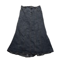 フレア× Y2Kデザイン デニムロングスカート | Vintage.City 빈티지숍, 빈티지 코디 정보