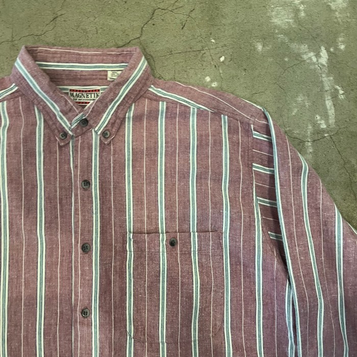 McGREGOR cotton stripe design BD shirt | Vintage.City 古着屋、古着コーデ情報を発信
