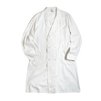 EURO / Double Breasted White Cotton Twill Work Coat | Vintage.City Vintage Shops, Vintage Fashion Trends