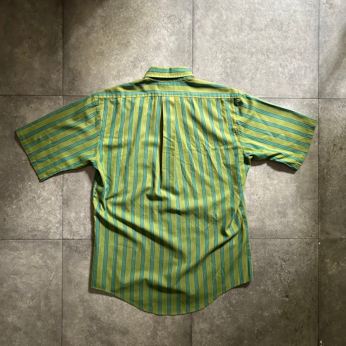 60s70s タウンクラフト 半袖ボタンダウンシャツ M グリーン×ブルー | Vintage.City 빈티지숍, 빈티지 코디 정보