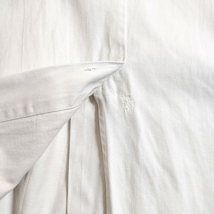 EURO / Double Breasted White Cotton Twill Work Coat | Vintage.City 빈티지숍, 빈티지 코디 정보