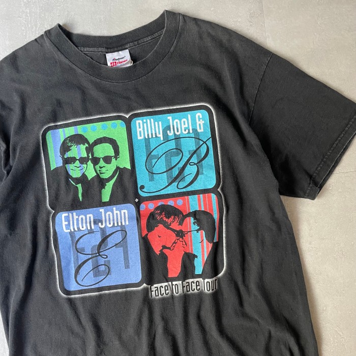 00's  Elton John & Billy Joel  face to face tour 2001  S/S Tee | Vintage.City 古着屋、古着コーデ情報を発信