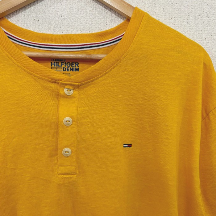 TOMMY HILFIGER ヘンリーネック Tシャツ トミーヒルフィガー 半袖 Tシャツ XL | Vintage.City 빈티지숍, 빈티지 코디 정보