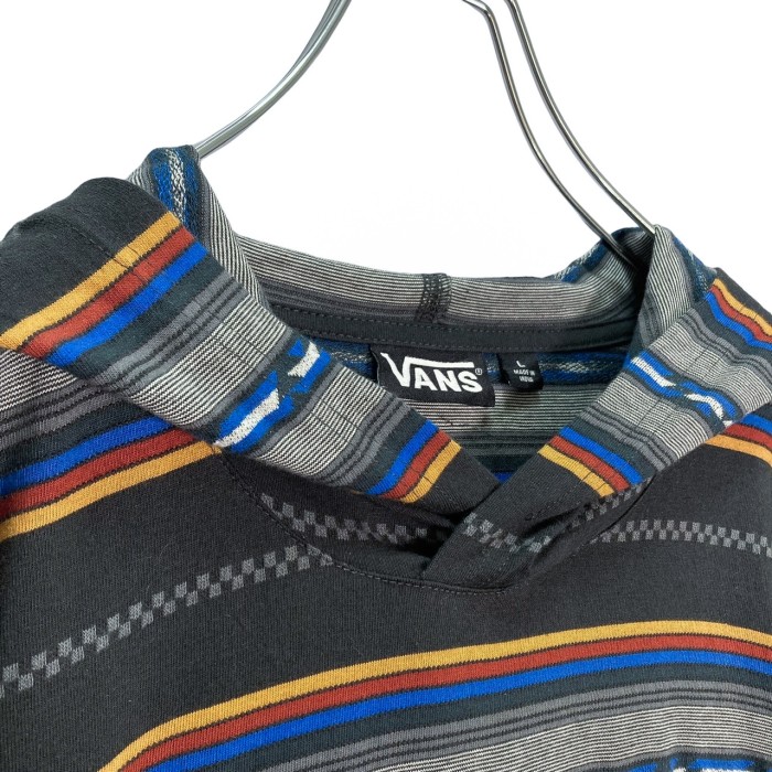VANS 00's L/S multicolored hooded border Tee | Vintage.City 古着屋、古着コーデ情報を発信