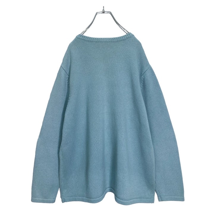 90-00s croft & barrow pale blue cotton sweater | Vintage.City 古着屋、古着コーデ情報を発信