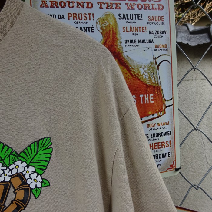 スラッシャー 半袖Tシャツ ロゴ L ベージュ ブラウン ハワイ モチーフ 茶 9983 | Vintage.City 古着屋、古着コーデ情報を発信