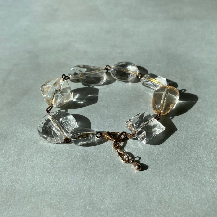 Vintage 80s retro chandelier crystal beads bracelet レトロ ヴィンテージ シャンデリア クリスタル ビーズ ブレスレット | Vintage.City 빈티지숍, 빈티지 코디 정보