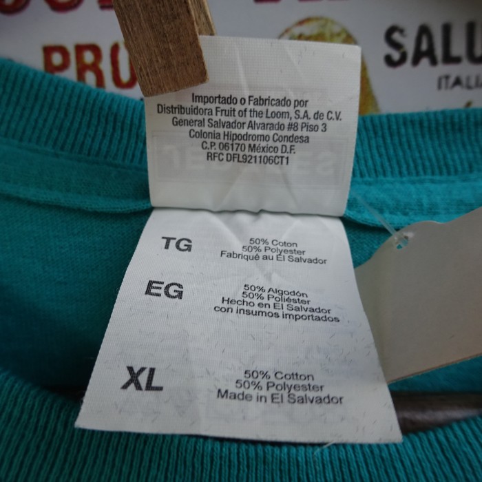 ジャージーズ Tシャツ XL ブル―グリーン スプリング プリントTシャツ 青 10008 | Vintage.City 古着屋、古着コーデ情報を発信