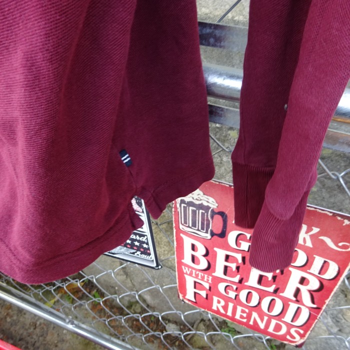 ノーティカ 長袖ポロシャツ M レッド 刺繡ロゴ ボタンフライ 襟 シンプル 赤 10007 | Vintage.City 古着屋、古着コーデ情報を発信