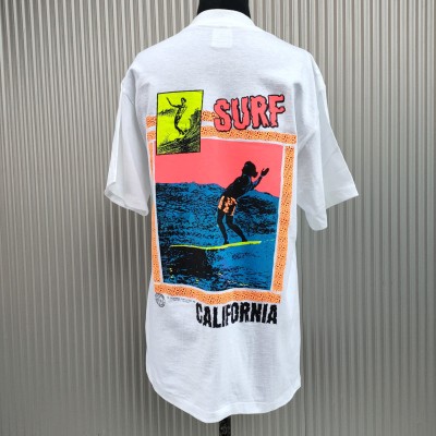 【90s/USA製】新品/California Surf N Tees/anvil/ヴィンテージ/ビンテージ/デッドストック/丸胴/シングルステッチ/サーフ/Tシャツ/M/白/SC10KE5// | Vintage.City 古着屋、古着コーデ情報を発信