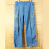 70s 80s フランス コットンツイル ワーク ペインター パンツ W36相当 ブルー ユーロ ヨーロッパ古着 | Vintage.City 古着屋、古着コーデ情報を発信