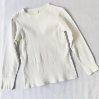 Made in USA US ARMY cream cotton honeycomb thermal M アメリカ製 白肉厚コットンハニカムサーマル | Vintage.City 古着屋、古着コーデ情報を発信