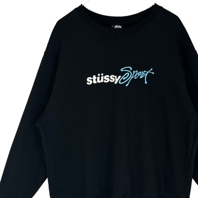 stussy ステューシー スウェット 刺繍ロゴ センターロゴ フラワー 花 