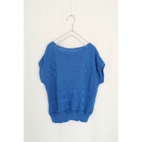 Vintage 80s USA sky retro blue summer knit t shirt ヴィンテージ アメリカ 古着 レトロ スカイブルー サマーニット Tシャツ | Vintage.City 빈티지숍, 빈티지 코디 정보