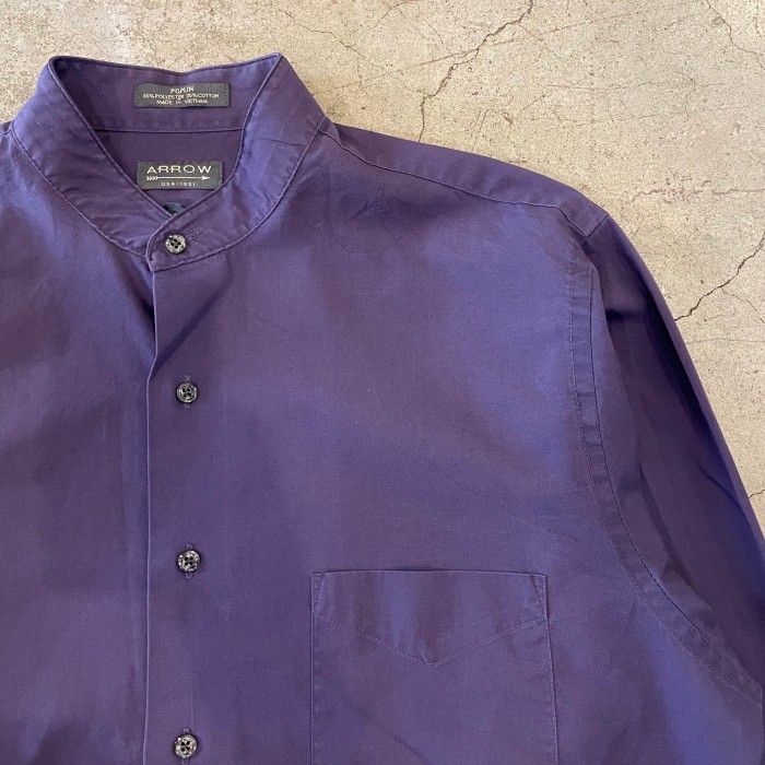 Arrow cotton polyester stand collar shirt | Vintage.City 古着屋、古着コーデ情報を発信