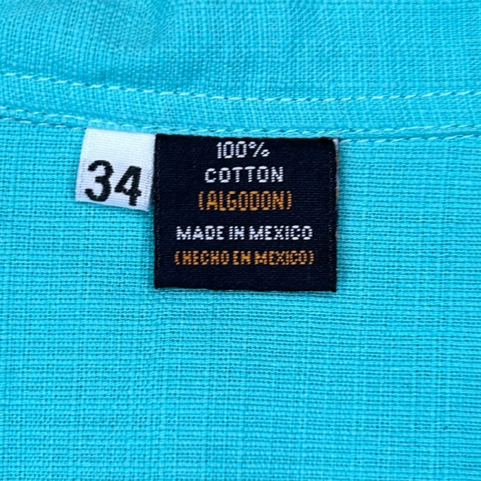 【Men's】ミントカラー 比翼 キューバシャツ / Made In Mexico  古着 半袖シャツ キューバシャツ グァジャベーラシャツ | Vintage.City 古着屋、古着コーデ情報を発信