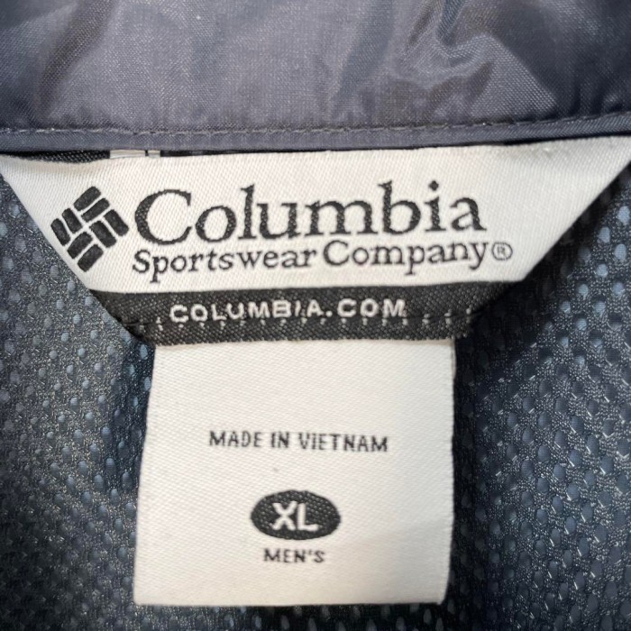 Columbia  embroidery  nylon jacket size XL 配送C　コロンビア　マウンテンジャケット　刺繍ロゴ　バイカラー 企業ロゴ | Vintage.City 빈티지숍, 빈티지 코디 정보